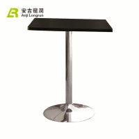 Stainless Steel chromed Metal Leg Restaurant square dining bar Table