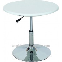 Adjustable ABS bar table with chroming base/ adjust and swivel/ all color