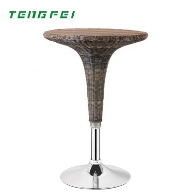 Rattan Decoration Classic Elegance Popular Commercial Furniture Bamboo  Bar Table